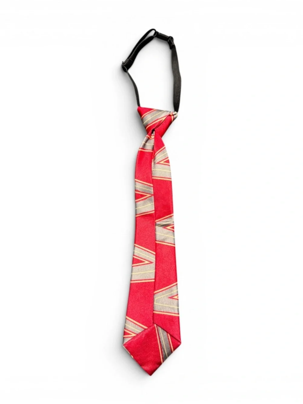 Kids Red Striped Pre-Tied Neck Tie NIP